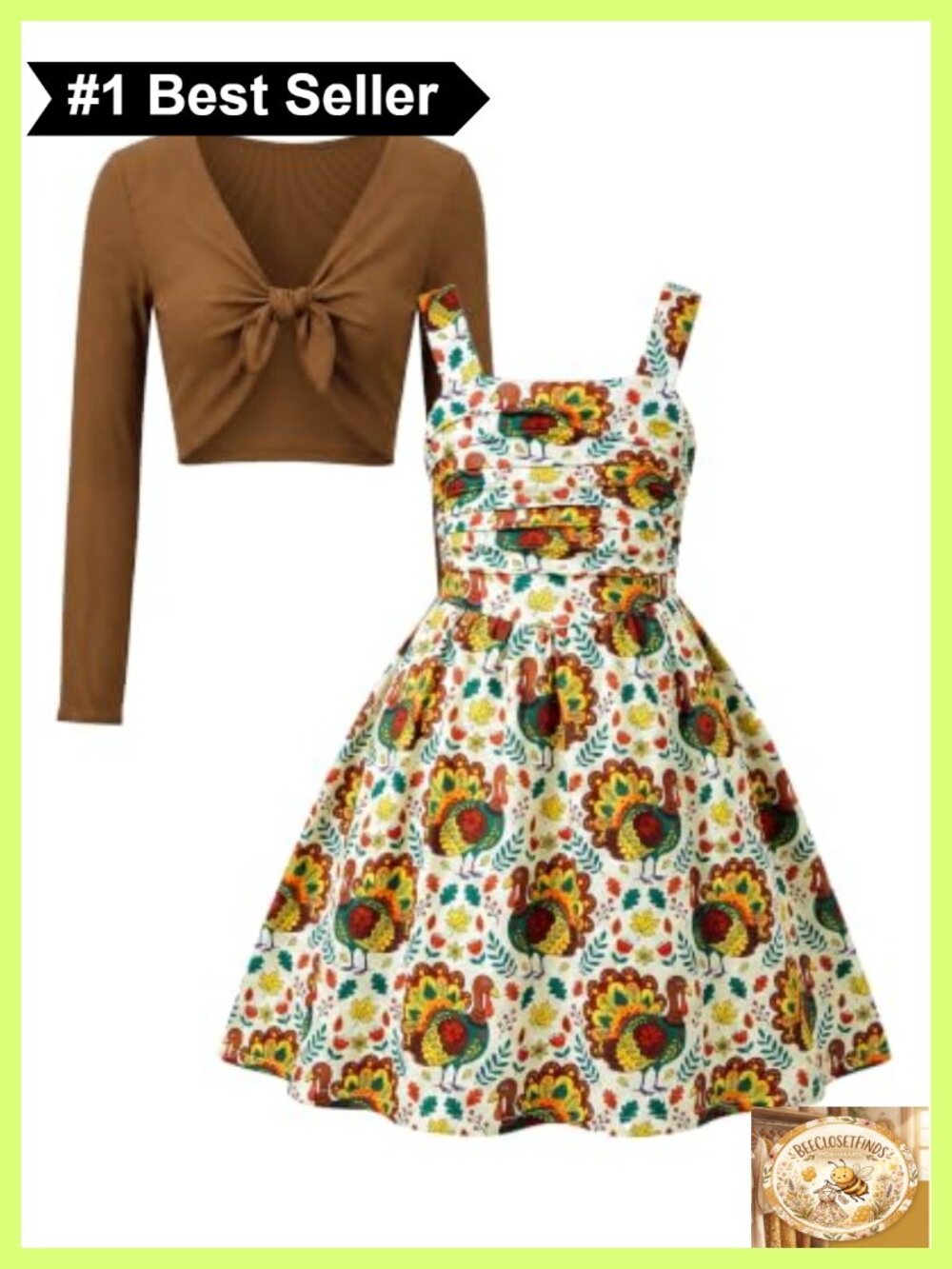 Girls Sleeveless A-Line Dress with Cardigan Set Size 5-12 Casual Outfit
